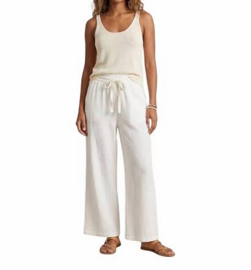 NEW ELAN betsy smock pants in white